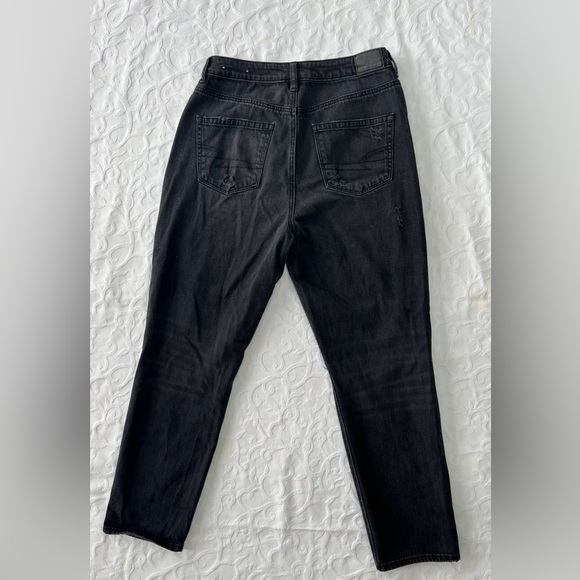 American Eagle Baggy Distressed Black Jean- Size 8 - Picture 5 of 5